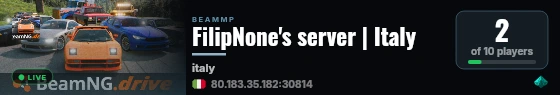FilipNone's server | Italy live status badge