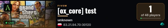 [ox_core] test live status badge