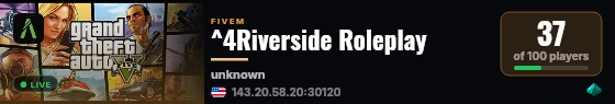 ^4Riverside Roleplay live status badge