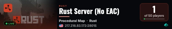 Rust Server (No EAC) live status badge