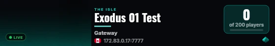 Exodus 01 Test live status badge