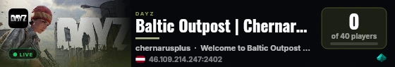 Baltic Outpost | Chernarus + Mods live status badge