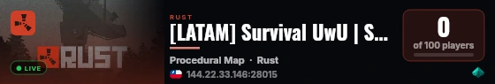 [LATAM] Survival UwU | Solo Only | NOOB live status badge
