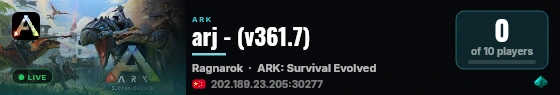 arj - (v361.7) live status badge