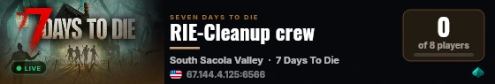 RIE-Cleanup crew live status badge