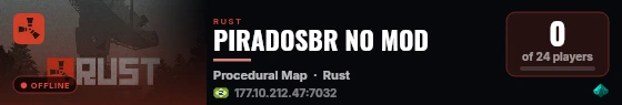 PIRADOSBR NO MOD live status badge