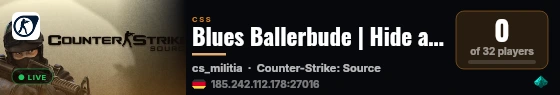 Blues Ballerbude | Hide and Seek live status badge