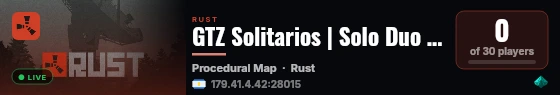 GTZ Solitarios | Solo Duo | Wipe Mensual | x1 live status badge