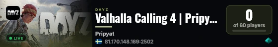 Valhalla Calling 4 | Pripyat | 1PP PvP/PvE/Survival | Vanilla+ live status badge