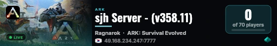 sjh Server - (v358.11) live status badge