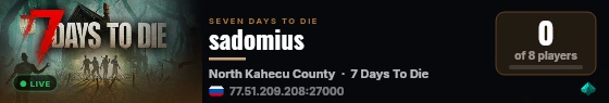 sadomius live status badge