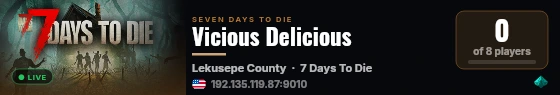 Vicious Delicious live status badge