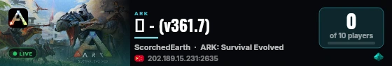 山 - (v361.7) live status badge