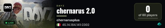 chernarus 2.0 live status badge