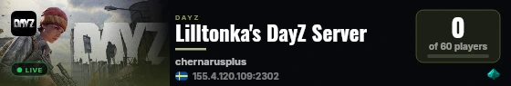 Lilltonka's DayZ Server live status badge