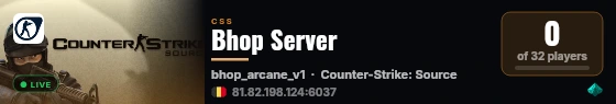Bhop Server live status badge