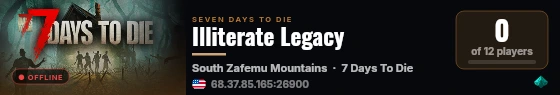 Illiterate Legacy live status badge