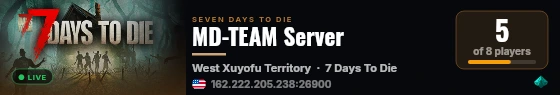 MD-TEAM Server live status badge