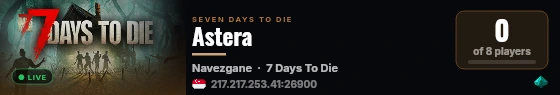 Astera live status badge