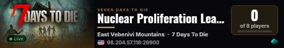Nuclear Proliferation League v2 live status badge