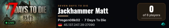 Jackhammer Matt live status badge