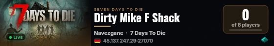 Dirty Mike F Shack live status badge