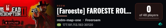 [Faroeste] FAROESTE ROLEPLAY live status badge