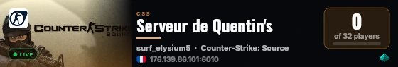 Serveur de Quentin's live status badge