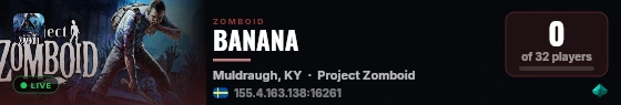 BANANA live status badge