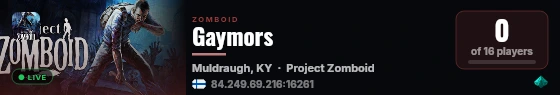 Gaymors live status badge