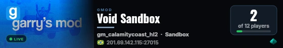Void Sandbox live status badge