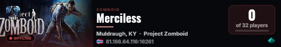 Merciless live status badge
