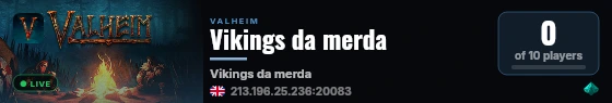 Vikings da merda live status badge