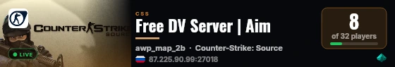Free DV Server | Aim live status badge
