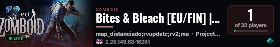 Bites & Bleach [EU/FIN] | 18+ |  MIDCORE | PVE | Inhouse mods live status badge