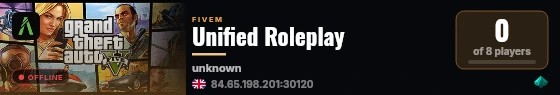 Unified Roleplay live status badge