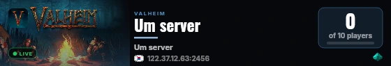 Um server live status badge