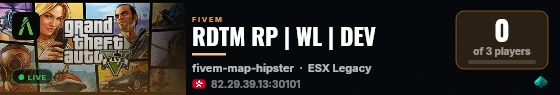 RDTM RP | WL | DEV live status badge