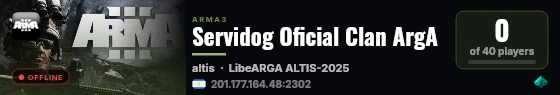 Servidog Oficial Clan ArgA live status badge