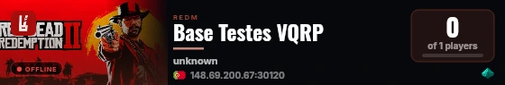 Base Testes VQRP live status badge