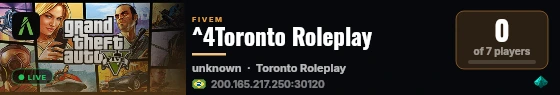 ^4Toronto Roleplay live status badge