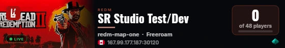 SR Studio Test/Dev live status badge