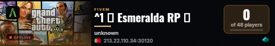 ^1 ✨ Esmeralda RP ✨ live status badge