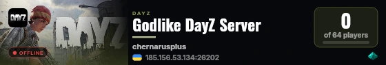Godlike DayZ Server live status badge