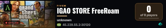 IGAO STORE FreeRoam live status badge