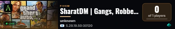 SharatDM | Gangs, Robberies, Airdrops & Minigames live status badge