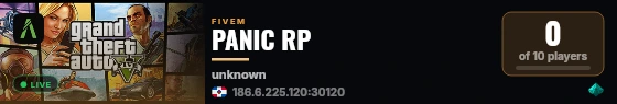 PANIC RP live status badge