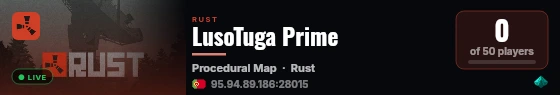 LusoTuga Prime live status badge