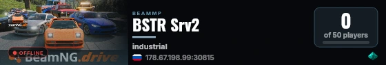 BSTR Srv2 live status badge