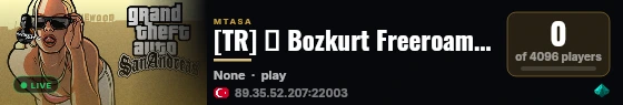 [TR] ❖ Bozkurt Freeroam ❖ [Türk/Emek/Başkent/Araba/Karakter/Tofaş/Ankara/Vegas/Freeroam] live status badge